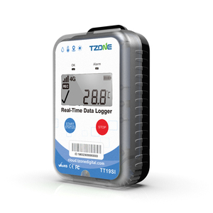 Tzone 4G/5G Registrador de datos de temperatura en tiempo real de uso global con función de humedad/luz/choque y ubicación