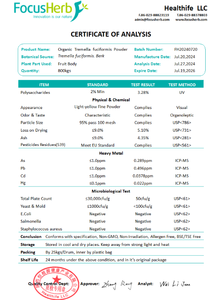 Khô trắng thạch nấm trắng tuyết nấm bột hữu cơ Tremella fuciformis nấm bột - Product Image 3