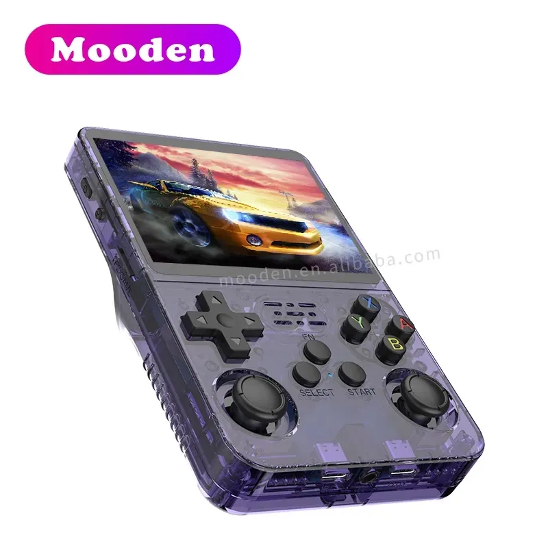 S R36S Handheld Game Player 64GB 10000 Jogos Clássico Retro Video Game Console 3.5 Polegada Tela Portátil Handheld Gaming Console