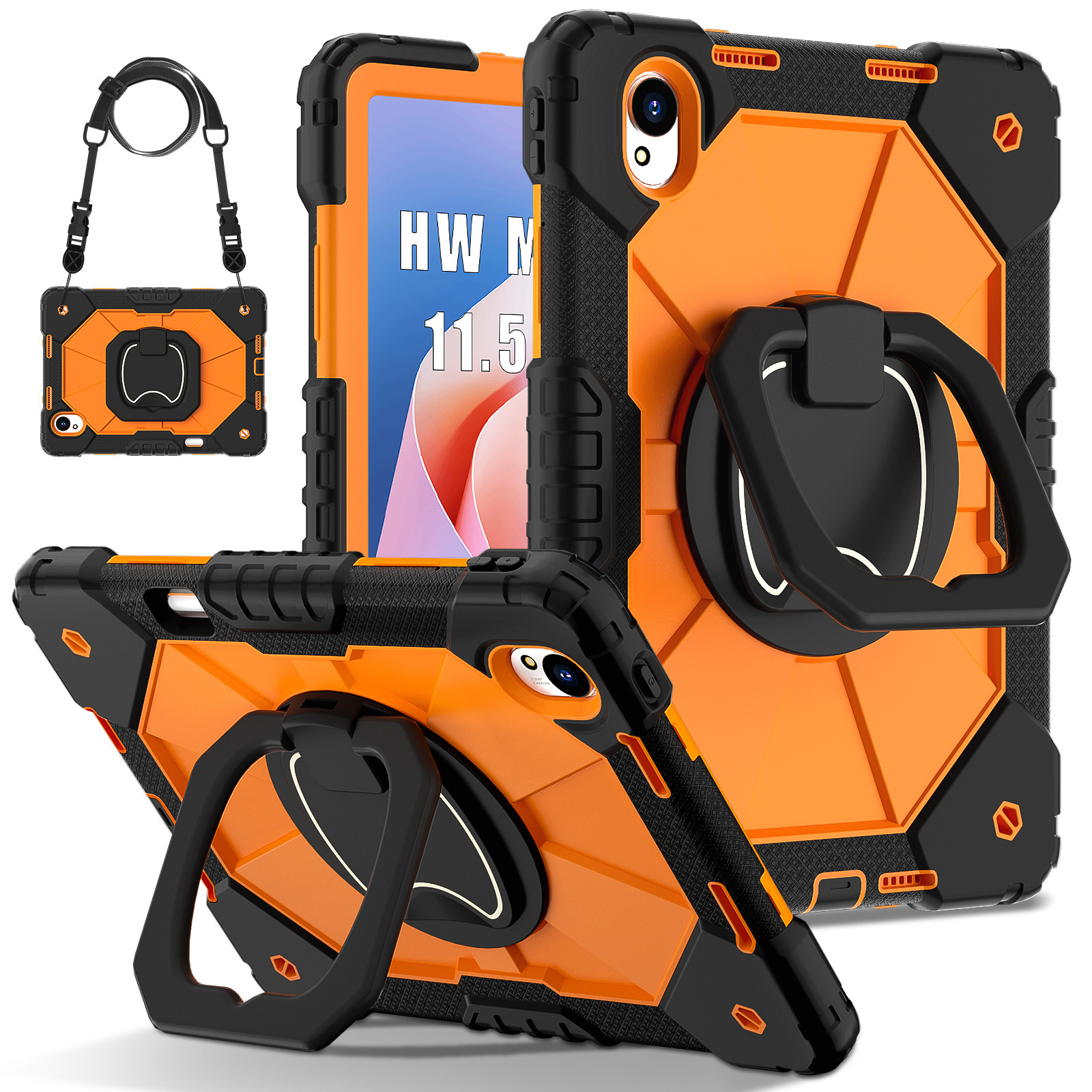 negro naranja -para huawei matepad 11.5s