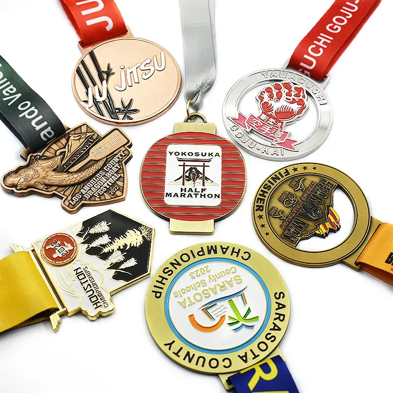 Wild Race Judo medaglia in ottone antico, Design personalizzato creativo di alta qualità 3D sport metallo Souvenir medaglia maratona in lega di zinco 3mm