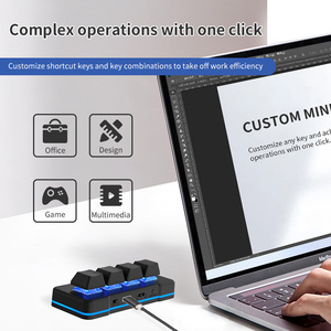 MK424G Wired 2.4G PCsensor Custom USB 4-Key <strong>Keyboard</strong> Mini <strong>Mechanical</strong> <strong>Keyboard</strong> Gaming Macro Programming One Key Password - Product Image 4