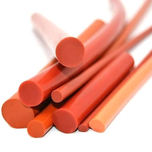 红色圆形挤压橡胶绳硅胶绳 - Product Image 1