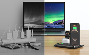 ที่ชาร์จไร้สาย4อิน<span class=keywords><strong>1</strong></span>อเนกประสงค์สำหรับ iPhone 14 15W ระบบชาร์จเร็วสำหรับ airpods ที่ชาร์จไร้สายแม่เหล็ก2025ผลิตภัณฑ์ใหม่
