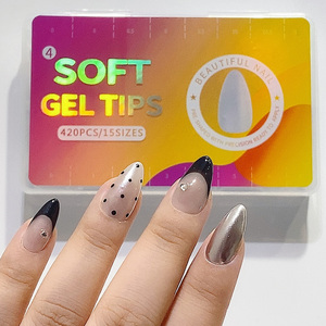 TSZS yeni varış buzlu mat yanlış Nail İpuçları için Ultra ince jel tırnak İpuçları manikür buzlu yüzey yumuşak jel İpuçları tasarım PMMA - Product Image 6