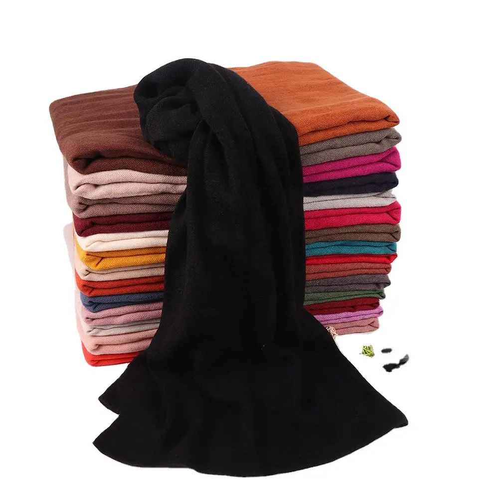 Günstige Großhandel Herbst und Winter Unisex Schal Pure Color Komfortable Soft Cashmere Schal Schal