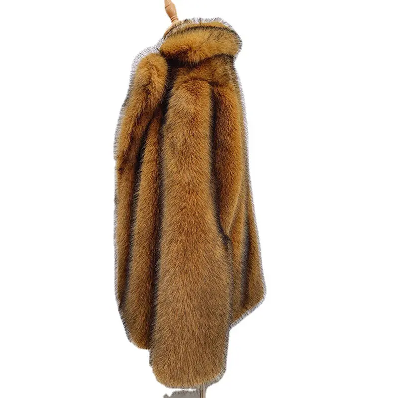 Amerikanische Winterkleid ung Warme Luxus Pelz jacken für Frauen Pelzmantel Damen mäntel Plus Size Kleidung langer Mantel