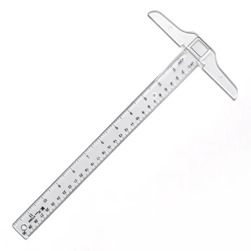 30 cm 12 Zoll T Quadrat Lineal Acryl Kunststoff PMMA Metrisch Zoll T Lineal Werkzeug Messung zum Zeichnen