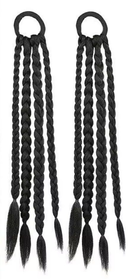 Four boxing braids-natural black pair