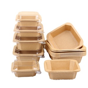 Bio impresora para llevar comida rápida caja de embalaje Rectangular contenedor desechable ensalada sopa caliente máquina para hacer cuencos de papel Kraft - Product Image 5