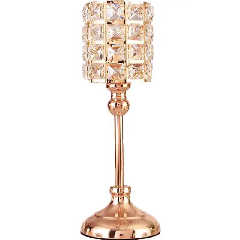 Portacandele in cristallo oro europeo in ferro arte matrimonio a lume di candela decorazione cena