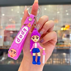 Hot bán mix màu PVC chất liệu Kpop Phù Thủy & Demon Hunter phim hoạt hình Ba lô Mặt dây chuyền Keychain - Product Image 4