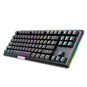 ESGAMINGホットスワップUSBタイプCメカニカルゴースト防止キーボード87キー有線RGBバックライト防水ゲームキーボードメーカー - Product Image 4