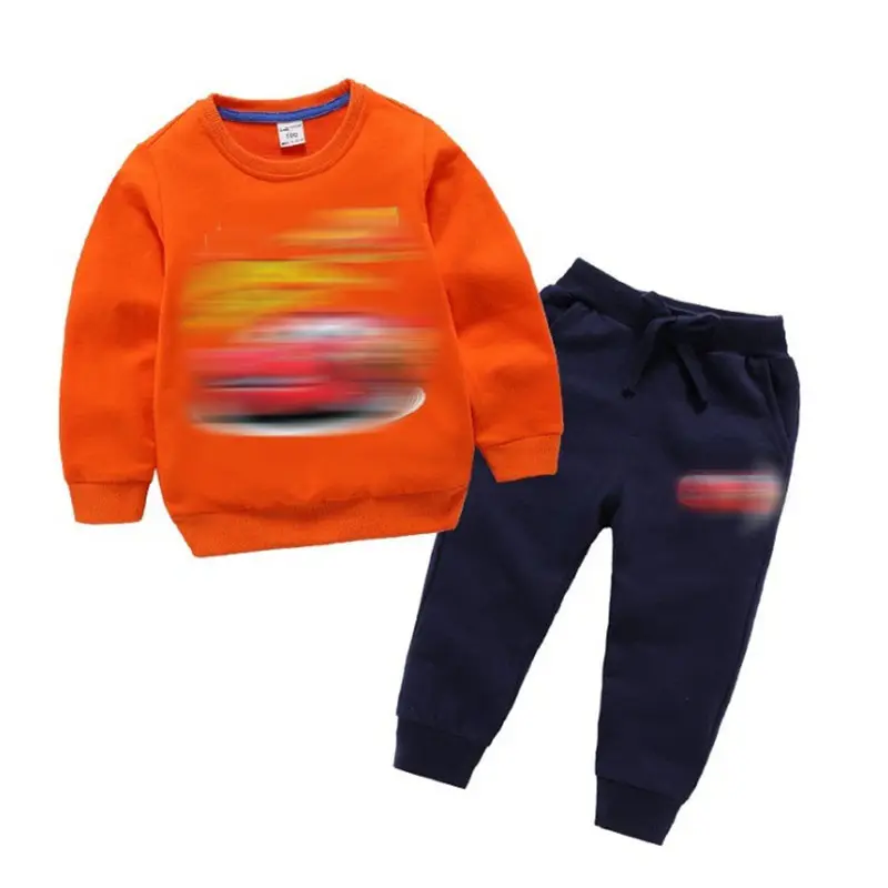 Conjunto de Jersey y pantalones de algodón para niños, jersey de manga larga informal, sudadera de 2 piezas, venta al por mayor, primavera y otoño