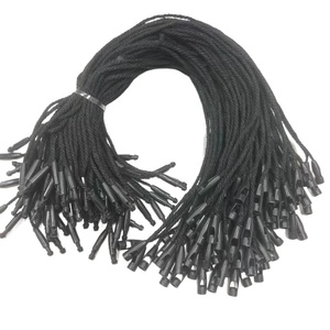 Cordón para colgar etiquetas, cuerda de algodón, negra, tipo bala - Product Image 1