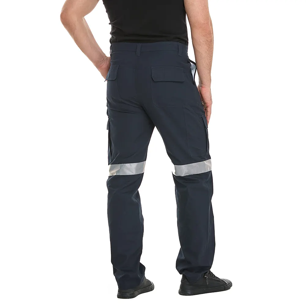 Endüstriyel güvenlik iş giysisi çok aracı cep kargo pantolon Hi Vis yansıtıcı yol inşaat alanı iş pantolon