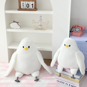 かわいい白いピジョンぬいぐるみ子供用ソフトコンフォートドールカスタムロゴぬいぐるみ鳥ピジョンぬいぐるみ - Product Image 6
