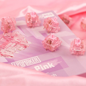 EPOMAKER Dawn Pink Switch Set Teclado mecánico lineal Reemplazo del teclado interruptor de teclado precio razonable NCR interruptor de teclado 16 teclas - Product Image 2