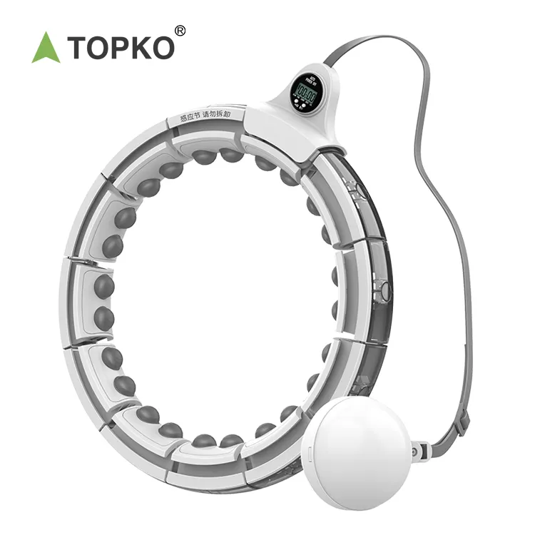 TOPKO-aros de Hoola desmontables para Fitness para adultos, aros de pe de levantamiento de cuerpo, gimnástico Premium, anillo de Hula con bola