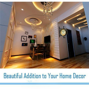 Khuyến mại Antique-Look Brown Vòng tường treo đôi hai mặt đồng hồ trang trí nhà Quà Tặng - Product Image 4