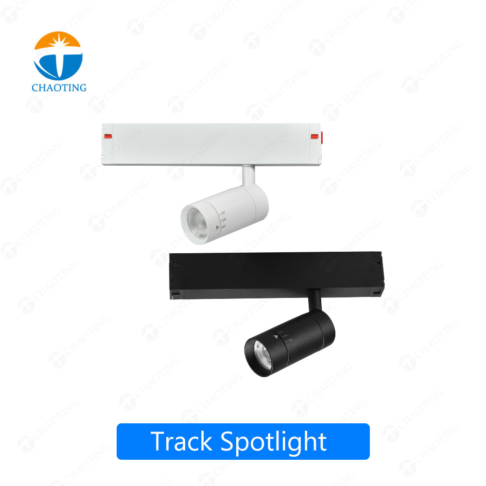 Projecteur sur rail zoomable
