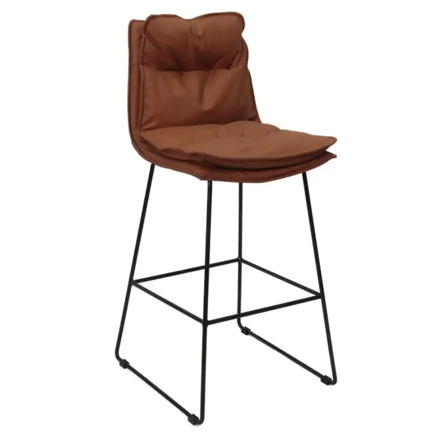 Banquinho de ferro moderno e minimalista para cozinha, cadeiras altas, banco de bar