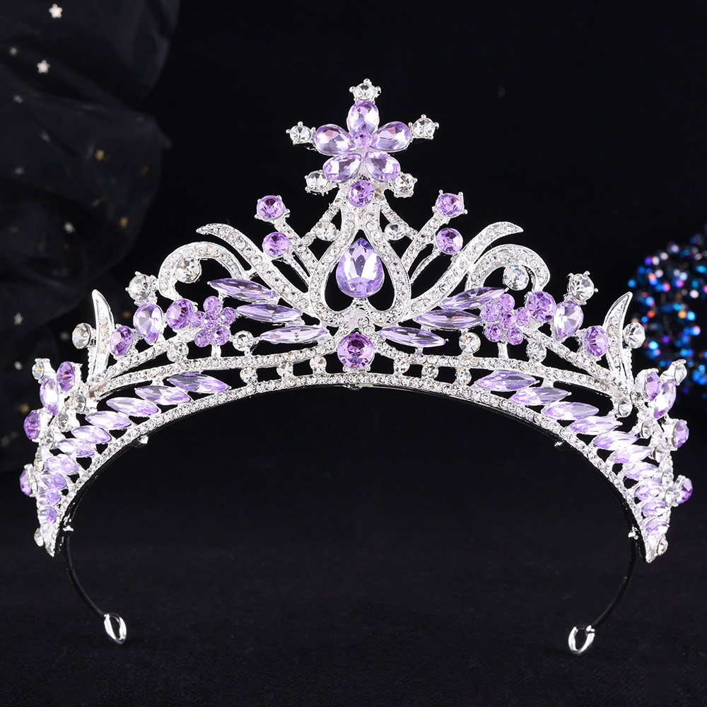 Argent épais blanc diamant violet clair