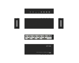 HDMI <strong>KVM</strong> <strong>Switch</strong> <strong>4</strong> Port Dual Monitor 4K@60Hz, MT-VIKI HDMI <strong>KVM</strong> Switcher 2 Monitors <strong>4</strong> Computers