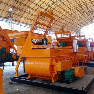 China Js500 <strong>Js750</strong> Js1000 Continuous Self Loading Concrete <strong>Mixer</strong> Twin Shaft Concrete Batch <strong>Mixer</strong> - Product Image 1