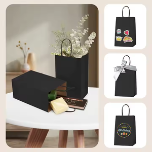 Printing Plain Brown Kraft Paper Bag With Twisted <strong>String</strong> <strong>Handle</strong> Custom Paper Shop Bags With Your Own Logo - Product Image 2