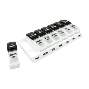Detachable 14 Grids <strong>7</strong> Days <strong>2</strong> <strong>Times</strong> Pill Organizer Box <strong>1</strong> Week AM/PM Pill Reminding Box Portable Moisture-Proof Pill Box - Product Image 4