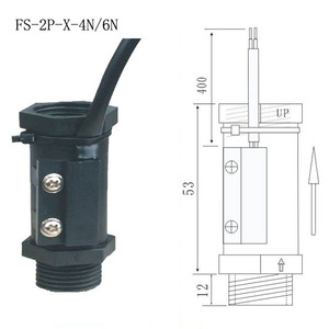 FS-2P-X-4N iki tel G1/2 3/4 inç erkek kadın konu sıvı akış sensörü anahtarı plastik manyetik su akış DN15 DN20 PP malzeme - Product Image 2