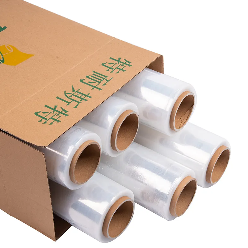 Pe Plastic Zelfklevende Palletverpakking Folie Industriële Kwaliteit Verpakking Stretch Film Rol
