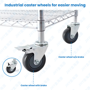 מתלה חוט מדפים חלל-יעיל מזח מתכת 5 מחסנים מטבח שכבות מדף עמיד מדפי אחסון ברזל - Product Image 5