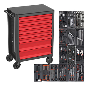 FIXMAN 188pcs 8抽屉M1RM8车间工具柜钢机械金属盒带手推车车库工具车 - Product Image 1