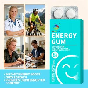 Odm energi tinggi Mint kafein permen karet vitamin B6 meningkatkan energi instan fokus makanan ringan suplemen - Product Image 3