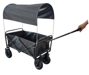 Multi-function 4 Wheel Portable Sports Double Decker Radio <strong>Red</strong> Flyer 3 in 1 <strong>Rolling</strong> Grocery <strong>Cart</strong> Folding Fold Wagon with Canopy - Product Image 1