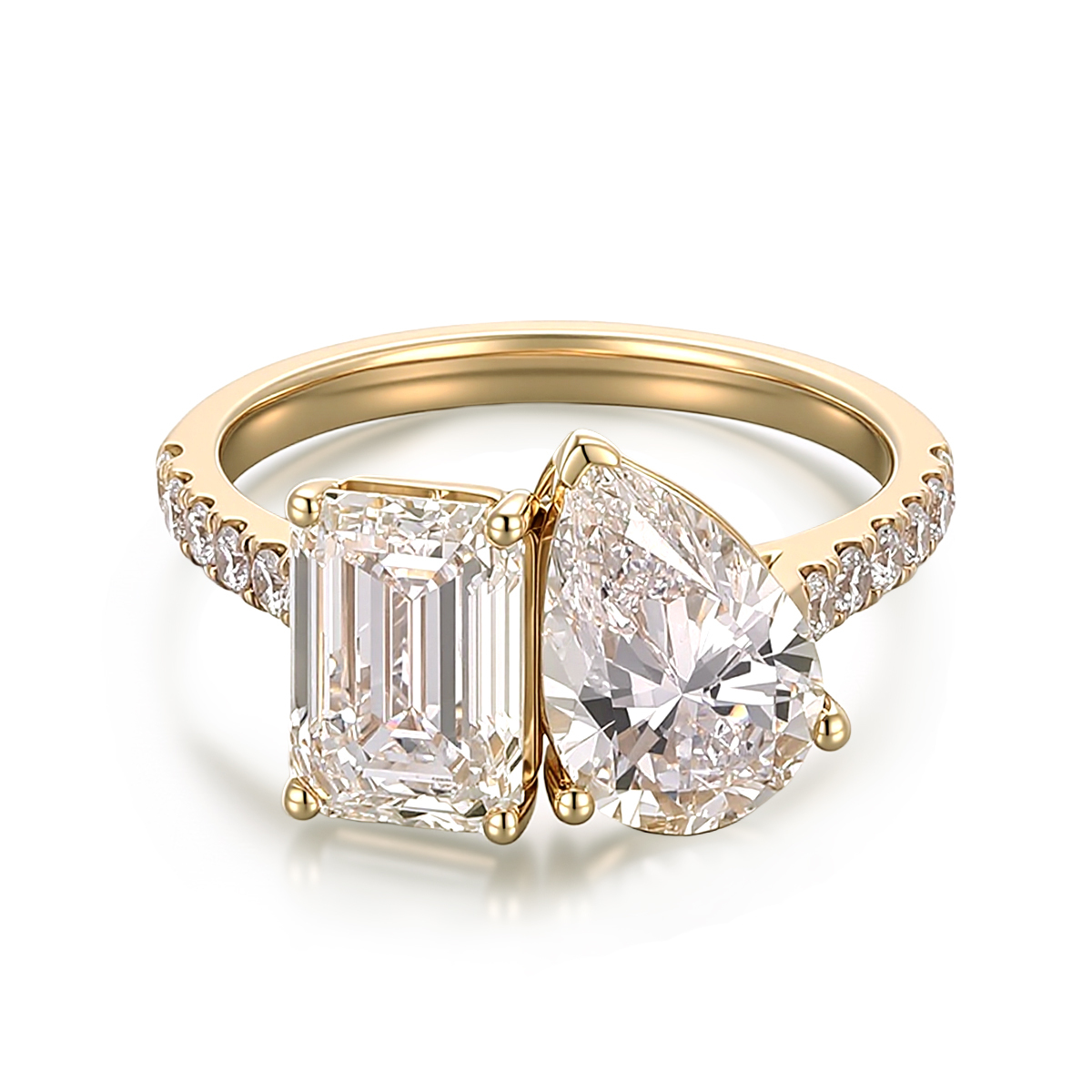 Bague en argent 925 avec diamant de laboratoire