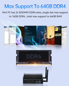 Fanless Mini PC Intel Pentium Gold 5405U DP 4K 60HZ 2*DDR4 M.2 WIFI BT Type-c LINUX Industrial <strong>Computer</strong> - Product Image 3