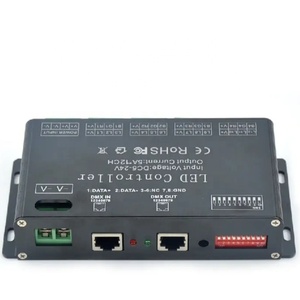 Controlador de voltaje constante DMX de 12 canales, luces RGB con control de lámparas LED, decodificador de DC5-24V para iluminación Led