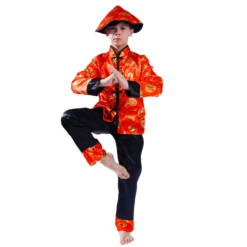 Traje Tang chino tradicional para niños, fiesta de Halloween, Totem, Cosplay chino