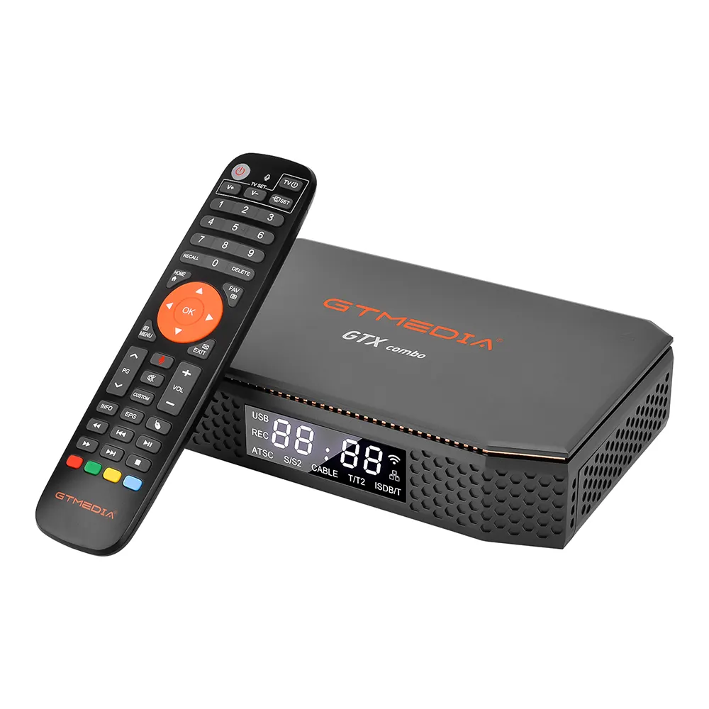 Vente chaude GTMedia GTX Combo Récepteur Satellite DVB Support de Diffusion 8K Ultra HD IPTV Décodeur Numérique avec Android 9.0