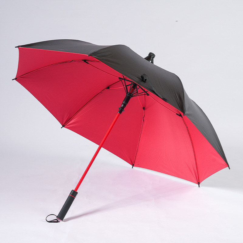 8-rib double-layer waterproof cover - bright red