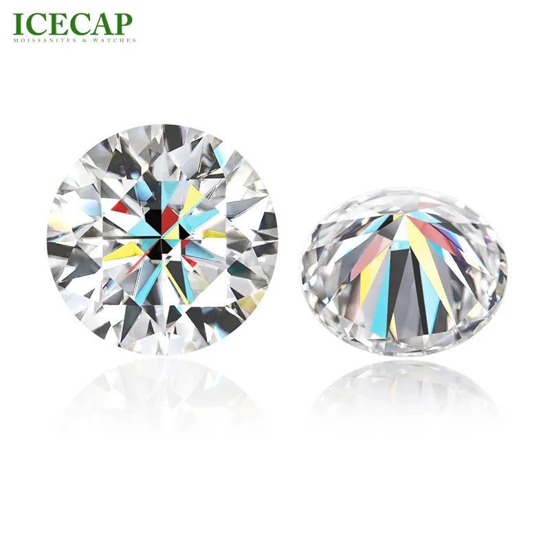 Garantía de calidad D color Diamante blanco 1 quilate suelto R Moissanite redondo Pase la prueba de diamante Piedra natural