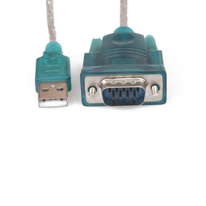 透明1.2m USB 2.0至DB9适配器电缆，带集成电路FTDI芯片组工程师RS232计算机打印机串行电缆