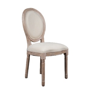 สไตล์โบราณหลุยส์โอ๊คเก้าอี้รับประทานอาหารรอบหลังไม้หลุยส์เก้าอี้ - Product Image 2