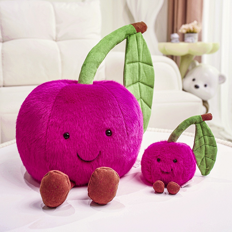 Fruit shape <strong>cherry</strong> simulated pillow plush toy toy birthday gift - Product Image 4