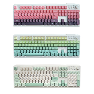 Teclado de membrana con cable de 108 teclas OEM ODM Office iluminación RGB personalizada con perilla de control de volumen - Product Image 2