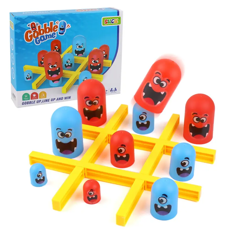 Tic Tac-Toe Mainan Lucu Ular Permainan Puzzle Meja Pertempuran Mainan untuk Permainan Anak-anak