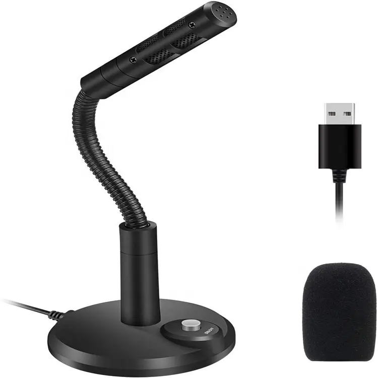 USB Microphone for Computer, ELEGIANT PC Microphone with Mute Button, Dictation Computer Microphone Plug and Play for PC Laptop